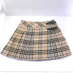 03w13511 BURBERRY BLUE LABEL バーバリー ブルーレーベル プリーツスカート  サイズ38  レディース  ウール チェック柄 バーバリーチェック スカート FLF32-627-52