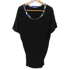 エミリオプッチ チュニック シャツ トップス 半袖Tシャツ イタリア製 レディース USA4サイズ ブラック Emilio Pucci 【中古】のサムネイル