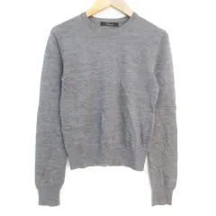 ロッソ ROSSO アーバンリサーチ ニット カットソー 長袖 クルーネック ウール F 杢グレー /FF40