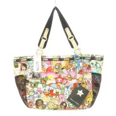 レスポートサック LesportSAC × トキドキ tokidoki トートバッグ ハンドバッグ ナイロン キーホルダー付き キャラクター 総柄 マルチカラー /AH1 ■GY18のサムネイル