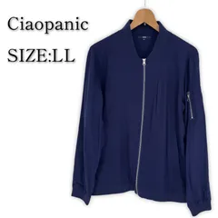 Ciaopanic メンズ ブルゾン ジャケット LL ネイビー チャオパニック 古着 大きいサイズ 大きめ