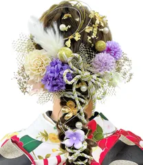 花 袴 浴衣 振袖 着物 成人式 和服 七五三 人気 金箔 結納 かすみ草 和玉 卒業式 ヘアーアクセサリー 紐 入学式 水引 結婚式 造花飾り ドライフラワー 発表会 10色 髪飾り TC001 [JZOON]