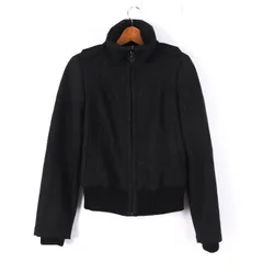 ザラ ブルゾン ジャケット ウール混 アウター レディース Sサイズ グレー ZARA 【中古】