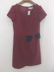 ◇ Feroux バックジップ 半袖 ミニ ワンピース サイズ2 レッド レディース P  【中古】 【1210190004514】のサムネイル
