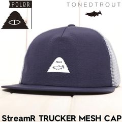 帽子 メッシュキャップ  POLeR × TONEDTROUT ポーラー トーンドトラウト コラボ StreamR TRUCKER MESH CAP 251MCV0222 GRY 日本代理店正規品