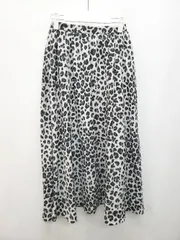 ◇ Sonny Label サニーレーベル 豹柄 レオパード ロング丈 ギャザー スカート サイズ36 グレー マルチ レディース P  【1403110016449】
