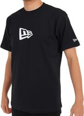[ニューエラ] コットン Tシャツ フラッグロゴ ホワイト×ブラック (L)