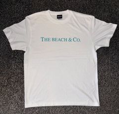 THE BEACH & Co. 半袖Tシャツ  ホワイト×ティファニーブルー　ユニセックス