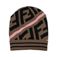 FENDI モンスター美品　ニットキャップ　ビーニー　ニット帽　帽子　黒茶　ロゴ 楽天市場】フェンディ ニット帽の通販