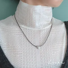 プチハートコードネックレス　シルバー