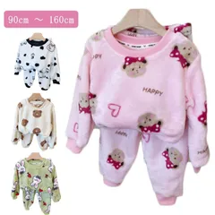 キッズパジャマ モコモコ あったか 冬 女の子 男の子 パジャマ キッズ ボア 暖かい 秋 冬 フリース 裏起毛 部屋着 上下セット セットアップ 長袖 子供 起毛 ふわふわ 小学生 ルームウェア 9#goudoudou3267