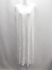 ◇ ⊂ ADAM ET ROPE アダムエロペ コットン100% ノースリーブ マキシ ワンピース サイズM オフホワイト レディース E  【1409240027928】のサムネイル