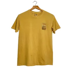 【COMFORT COLORS】 半袖Tシャツ｜Sサイズ｜メンズ｜イエロー｜ワンポイント・色あせ加工・ヴィンテージ風