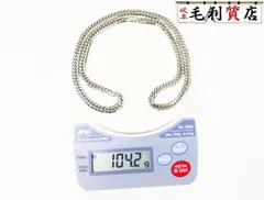 PT850 キヘイ 喜平 ネックレス 6面ダブル 104.2g ロング 6メンダブル 白金 プラチナ 850 【中古】 ジュエリー