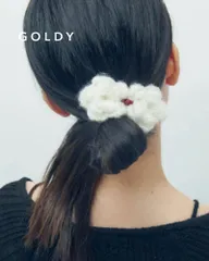 GOLDY/ゴールディ/ツインズ ニット ローズ バレッタ/アクセサリー/6240907