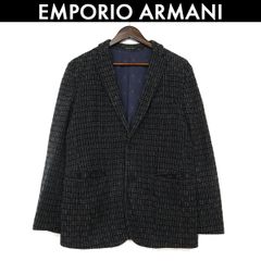 エンポリオアルマーニ テーラード ジャケット ウールジャケット EMPORIO ARMANI メンズ ブラック グレー サイズ 46 コンディションB