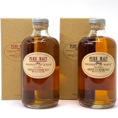【未開栓】2本セット NIKKA PURE MALT RED/BLACK ニッカ ピュアモルト レッド/ブラック  500ml 43％ 箱付き 国産 ジャパニーズ ウイスキー
