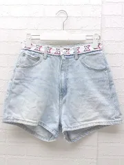 ◇ X-girl エックスガール ウォッシュ加工 ダメージ加工 ショート デニム パンツ サイズ1 インディゴ レディース 【1002800984008】