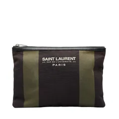 サンローラン クラッチバッグ セカンドバッグ 414764 ブラック カーキ キャンバス メンズ SAINT LAURENT【1-0119184】のサムネイル
