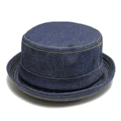 [ルーベン] DENIM PORK PIE HAT 大きいサイズも選べる デニム ポークパイハット FREE/ネイビーデニム [ネイビーデニム] [Free Size]