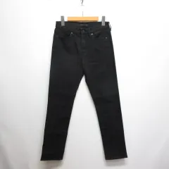 ユニクロ UNIQLO ハイライズ シガレット ジーンズ 25 黒 ブラック デニム パンツ ジッパーフライ