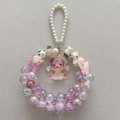 ☆ハンドメイド☆ＳＰ人形付きアクリルビーズのリース☆