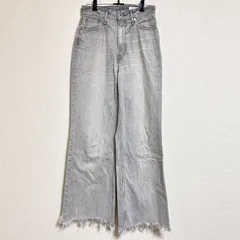 upper hights 24SS・24AW THE TAYLOR ワイドフレアデニムパンツ ハイウエスト 23インチ ライトグレー