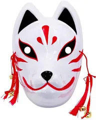 [GOODCHI] 狐 お面 狐面 コスプレ 小物 ハンドメイド ハロウィン 夏祭り 文化祭 仮面