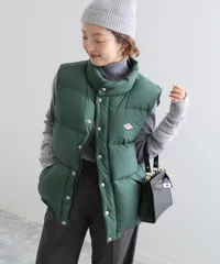 ♡美品DANTON ダウンキルティングベスト オリーブカーキ DANTON オリーブ ダウンベスト ダントン メンズ 40 - メルカリ