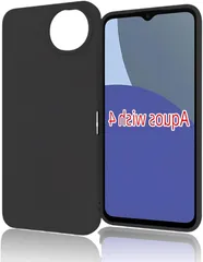 JACRON Aquos wish 4 ケース ブラック 耐衝撃 落下防止 wish4 SH-52E 軽・薄型 ストラップホール付き 柔軟 砂艶消しの質感 ほこりが付かない 滑り止め A402SH対応(90M-DLD-KI664)