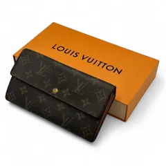 【美品】箱付き 正規品ルイヴィトン ポルトフォイユサラ 2つ折り長財布 モノグラム CA0099 LOUIS VUITTON フラップ スペイン製 ゴールド金具 ブラウン カード入れ10枚 M61734 男性用 女性用 メンズ レディース PVC レザー
