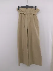 ◇ ◎ CECIL McBEE セシルマクビー ウエストベルト付き コットン パンツ サイズM ベージュ系 レディース E  【1305300010377】