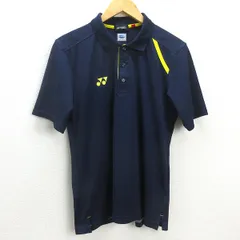 G■ヨネックス/YONEX 半袖ポロシャツ/スポーツウェア【L】紺/men's/104【中古】■