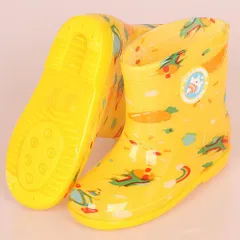 ☆ イエロー×ニジ ☆ 25(16cm) ☆ レインブーツ キッズ pmyrboot03 レインブーツ キッズ レインシューズ 長靴 長ぐつ ながぐつ 雨靴 靴 レイングッズ 雨具 ショート 子ども 子供 かわいい おしゃれ 男の子 女の子 保育園