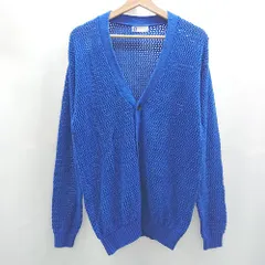 ◇ ⊂ UNITED ARROWS メッシュニット 長袖 カーディガン サイズS ブルー メンズ E  【1506190012520】