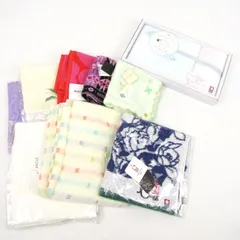 アナスイ/マリメッコ他 タオル ハンカチ等 9点セット ブランド まとめて 大量 まとめ売り レディース 【中古】