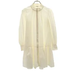 スナイデル 長袖 ミニワンピース ONE SIZE ホワイト snidel ブラウス レディース 古着 【240423】