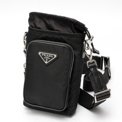 プラダ / PRADA　Re-Nylon スマートフォンケース / ショルダーポーチ　2ZH155_2DMI_F0002　ナイロン　ブラック 【中古】 商品番号 K-158285
