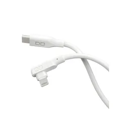 （まとめ） CIO L字型シリコンケーブル CtoL 1m ホワイト CIO-SLL30000-CL1-WH 1本 【×2セット】