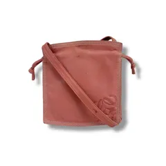 ロエベ　LOEWE ミニショルダーバッグ　巾着型　フラメンコ　ピンク　ナッパレザー　アナグラムロゴ