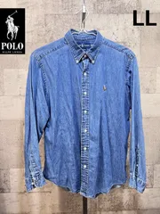 ポロラルフローレン 正規品 デニム ボタンダウンシャツ LL メンズ POLO RALPHLAUREN ポニー ワンポイント