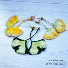 【カスタム可】イチョウの葉ピアス