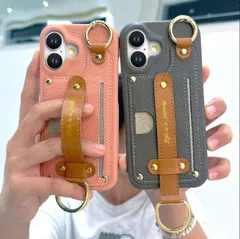 iPhoneケース 高級感 2リング付き iPhone16ケース iPhone15用 耐衝撃 iPhone リングベルト付き iPhoneSE 第3世代 かわいいケース カードポケット付き ベルト スマホケース xzxiaoyun303