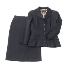 美品★正規品 黒タグ DOLCE&GABBANA ドルチェ＆ガッバーナ 裏地レオパード ジャケット+スカート スーツ/セットアップ 黒 40 イタリア製 h10-st30310-051のサムネイル