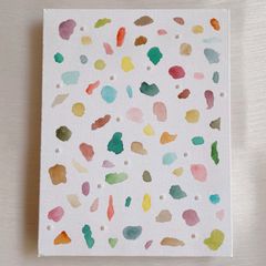 優しい彩✴︎絵画　カラフル　パステル　伝統色　水彩　アート　インテリア　キャンバス　くすみ　カラー　和の色　お洒落　可愛い