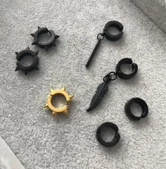 イヤーカフ 7点セット まとめ売り スパイク シンプル フェザー スティック 人気 ステンレス