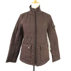 美品★AIGLE【エーグル】波打ちキルティングジャケット【S/レディース/茶/brown】サコッシュポケット/中綿入り/アウター/Coat/Jacket/Jumper◆BJ070-e