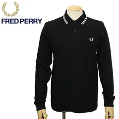 FRED PERRY (フレッドペリー) M3636 LONG SLEEVE TWIN TIPPED SHIRT 長袖 ティップライン ポロシャツ 350 BLACK FP499 L