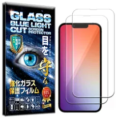 2枚入 ブルーライトカット 保護フィルム iPhone 14 Plus アイフォン ガラスフィルム