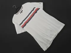 TOMMY HILFIGER トミーヒルフィガー 刺繍 Tシャツ sizeL/白ｘ赤ｘ紺 ■◆ メンズ
